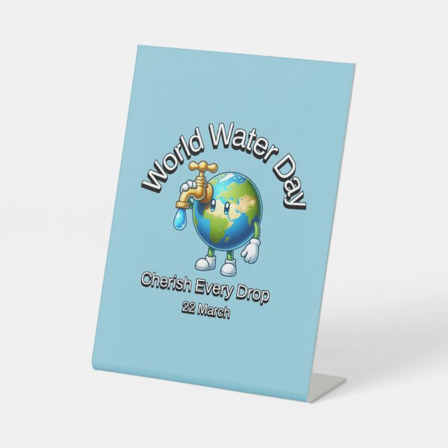 Expositor En L Apreciar cada gota. Día Mundial del Agua. (Anverso)