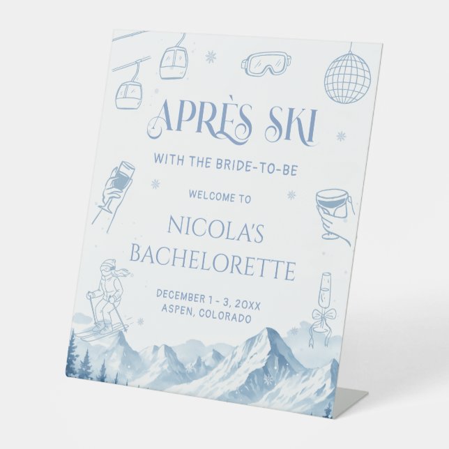 Expositor En L Apres Ski Winter Bachelorette Party (Anverso)