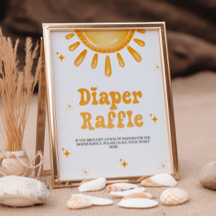 Expositor En L Aquí Viene El Baby Shower Diaper Raffle De Son