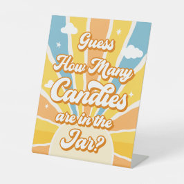 Expositor En L Aquí viene el hijo Baby Shower adivina cuántos