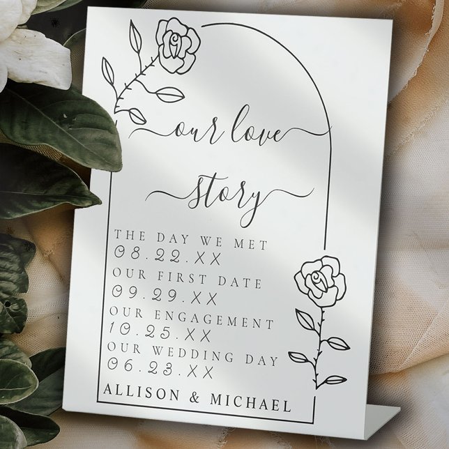 Expositor En L Arch Script Our Love Story Pedestal Rótulo (Subido por el creador)