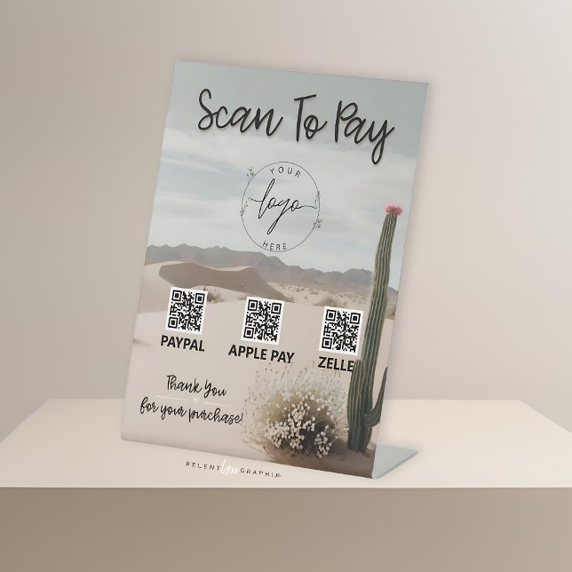 Expositor En L Arena | Boho | Estético | Código QR | Rótulo de pa (Subido por el creador)