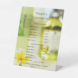 Expositor En L Aromatherapy Spa Skin Care Salon Price List