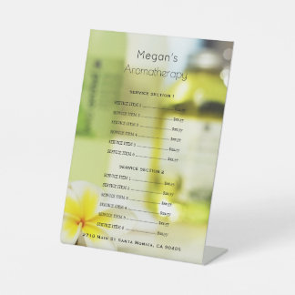 Expositor En L Aromatherapy Spa Skin Care Salon Price List