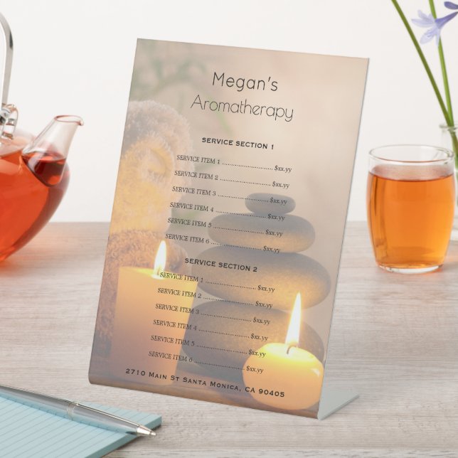 Expositor En L Aromatherapy Spa Skin Care Salon Price List (In Situ)