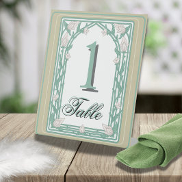 Expositor En L Art Deco William Morris Boda Verde Floral