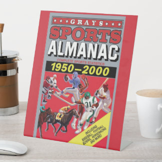 Expositor En L Arte de pared de metal Almanaque deportivo