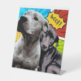 Expositor En L Arte original de Pitbull y Staffy de mis dos perro