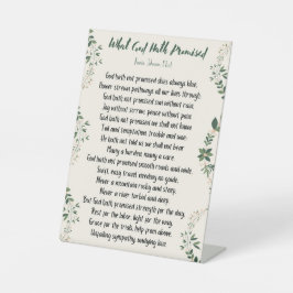 Expositor En L Arte Pedestal Lo que Dios prometió