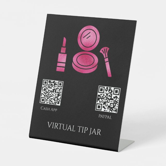 Expositor En L Artista de maquillaje Consejo virtual Jar Tabletop (Anverso)
