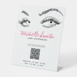 Expositor En L Artista de maquillaje golpea los ojos Código QR bl