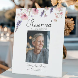 Expositor En L Asiento Reservado - Boda Memorial con Foto