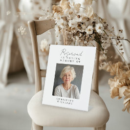 Expositor En L Asiento reservado, Foto, Boda, Memorial Elegante,