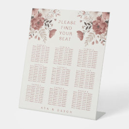 Expositor En L Asientos Bodas de flores rosadas rugosas