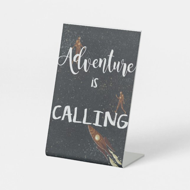 Expositor En L Astronautas del tema espacial Cumpleaños (Anverso)