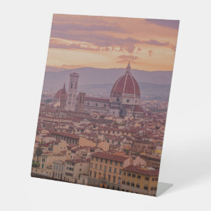 Expositor En L Atardecer sobre Florencia, Italia
