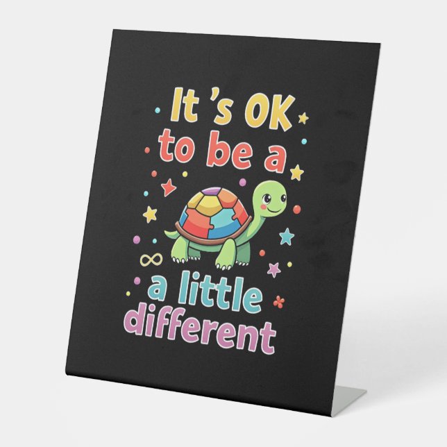 Expositor En L Autism Awareness It's Ok To Be A Little Different  (Anverso)