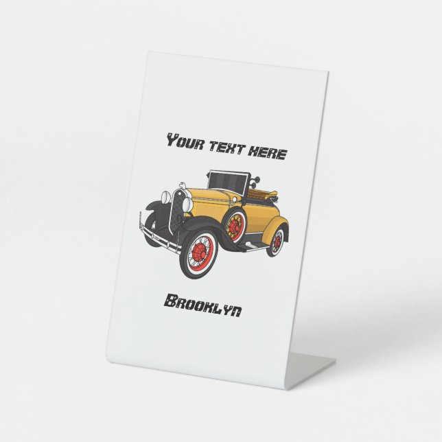 Expositor En L Auto amarillo clásico 1931 (Anverso)