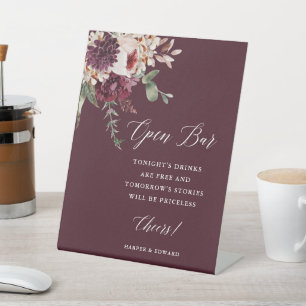 Expositor En L Autumance Romance Floral Boda Open Bar