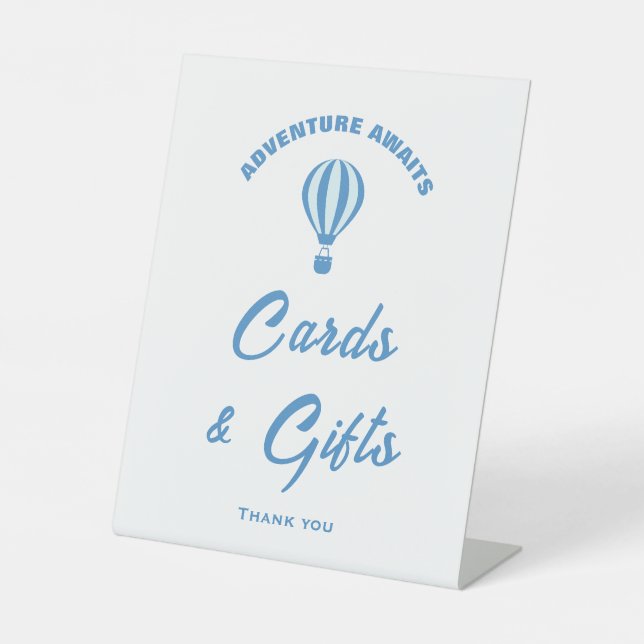 Expositor En L Aventura a la espera del Rótulo Baby Shower Cards  (Anverso)