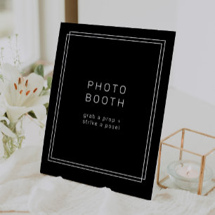 Expositor En L AVERY Modern Black Boda Photo Booth