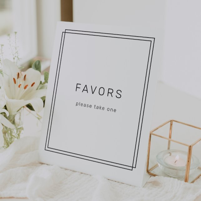 Expositor En L AVERY Modern Wedding Favor (AVERY Modern Minimalist Wedding Favor Pedestal Sign)