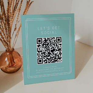 Expositor En L AVERY Moderno Letrero de Redes Sociales en Verde M