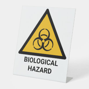 Expositor En L Aviso de peligro biológico, símbolo de riesgo biol