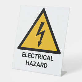 Expositor En L Aviso de peligro eléctrico, símbolo de choque eléc