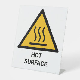 Expositor En L Aviso de superficie caliente, precaución extrema d