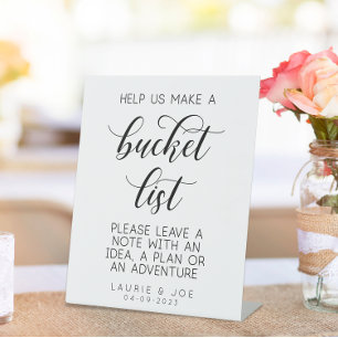 Expositor En L Ayudarnos a hacer un Boda de lista de cubos