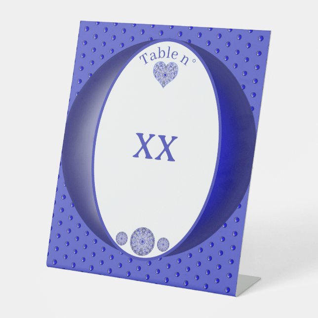 Expositor En L Azul de encaje cerámico de Grecia (Anverso)