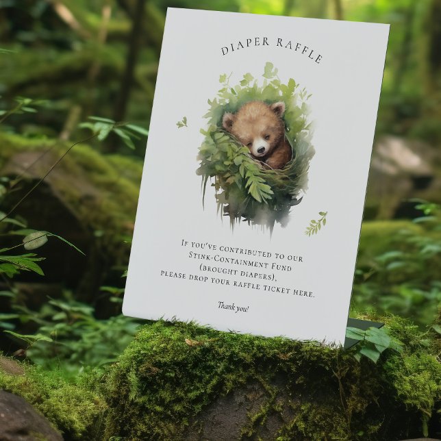 Expositor En L Baby Bear Diaper Raffle Rótulo Baby Shower (Subido por el creador)