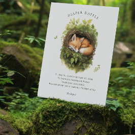 Expositor En L Baby Fox Diaper Raffle Rótulo Baby Shower