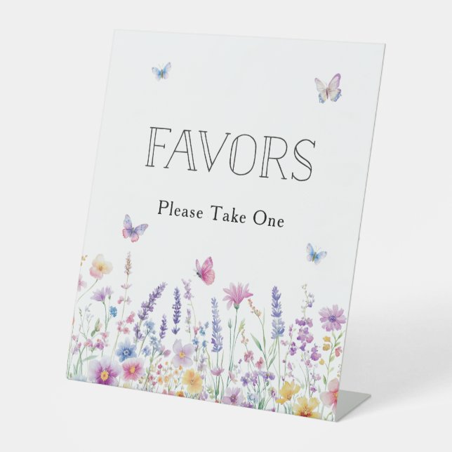 Expositor En L Baby In Bloom Butterfly Garden Baby Shower Favors (Anverso)