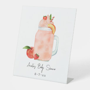 Expositor En L Baby Shower Chica de Smoothie de Little Peach