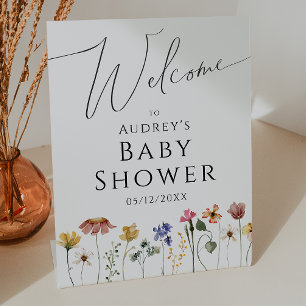 Expositor En L Baby Shower de bienvenida a Flor Silvestre
