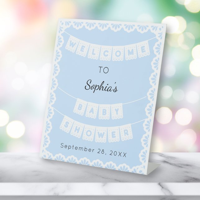Expositor En L Baby Shower de bienvenida de Cielito Lindo Blue (Subido por el creador)