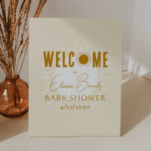 Expositor En L Baby Shower De Bienvenida Rustic Boho Sunshine