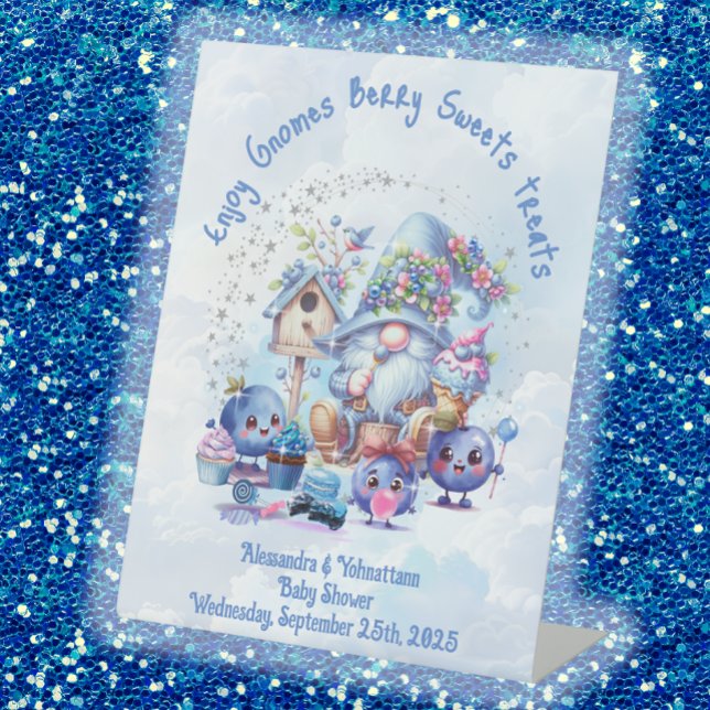 Expositor En L Baby Shower de Blueberry y Gnomes (Subido por el creador)