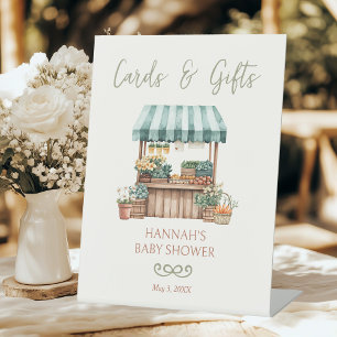 Expositor En L Baby Shower de tarjetas y regalos locales