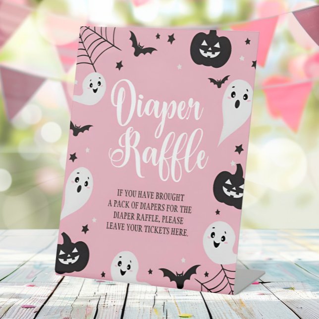 Expositor En L Baby Shower Diaper de Halloween Raffle Rótulo (Subido por el creador)