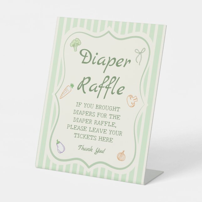 Expositor En L Baby Shower Diaper Raffle de crecimiento local (Anverso)