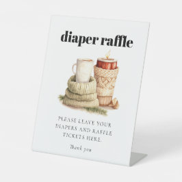 Expositor En L Baby Shower Diaper Raffle, moderno y feo dulce