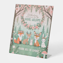 Expositor En L Baby Shower Encantado de las criaturas forestales