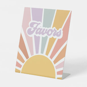 Expositor En L Baby Shower Favors Retro Sunshine Groovy