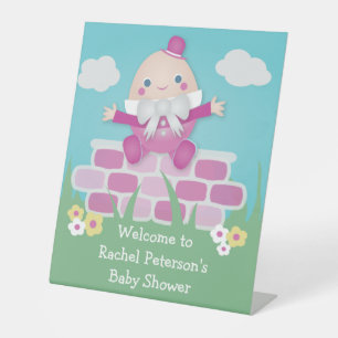Expositor En L Baby Shower humpty humpty rosado