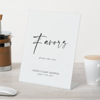 Expositor En L Baby Shower moderno favorece el Rótulo