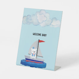 Expositor En L Baby Shower Pedestal Sign