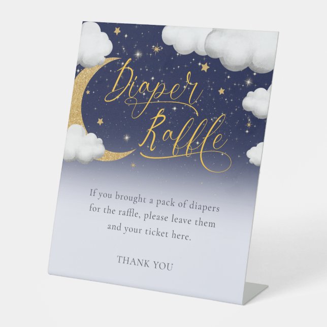Expositor En L Baby Shower Twinkle Little Star Diaper Raffle (Anverso)